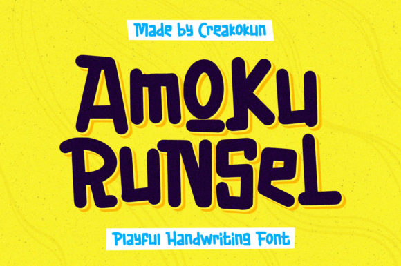 Amoku Runsel: The Chunky Charactered Font for Editorial Projects