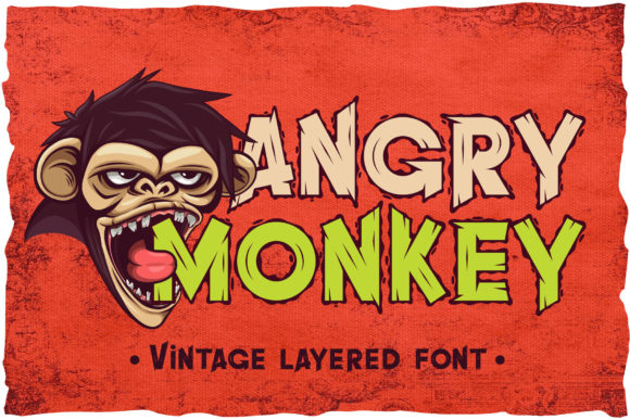 Angry Monkey Font for Editorial Design