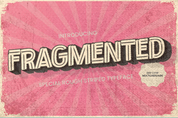 Fragmented: A Cool, Bold Display Font for Crafters