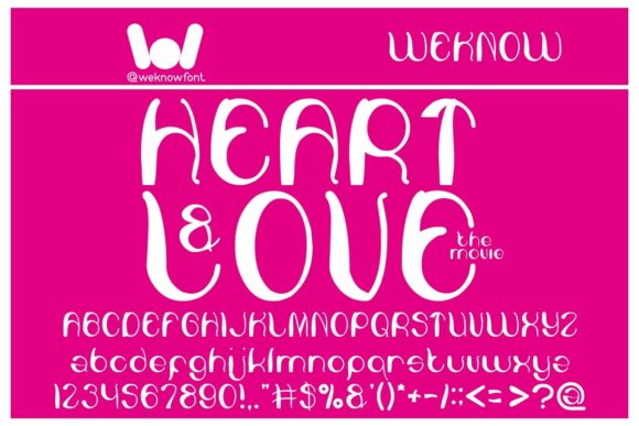 Heart and Love: A Chic and Whimsical Font for Your Brand