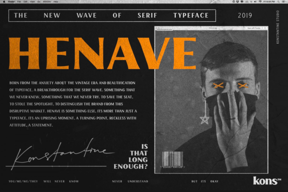 Henave: A Bold and Thick Display Font for Web Design