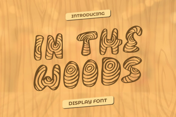 In the Woods Display Font for Editorial Design