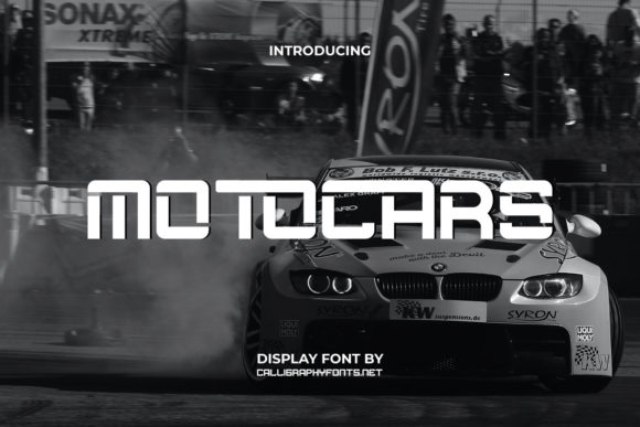 Motocars: A Sporty Display Font for Creative Products