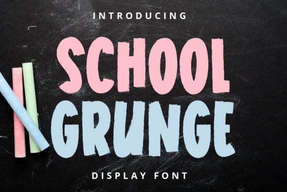 School Grunge: A Display Font for Playful Digital Projects