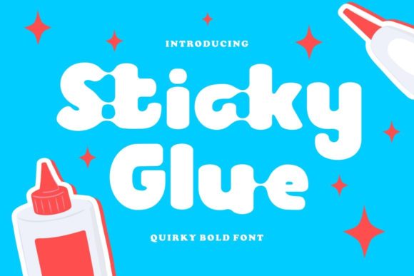 Sticky Glue: A Chunky Display Font for Creative Projects