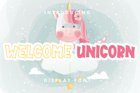 Welcome Unicorn Font: A Display Typeface for Playful Branding